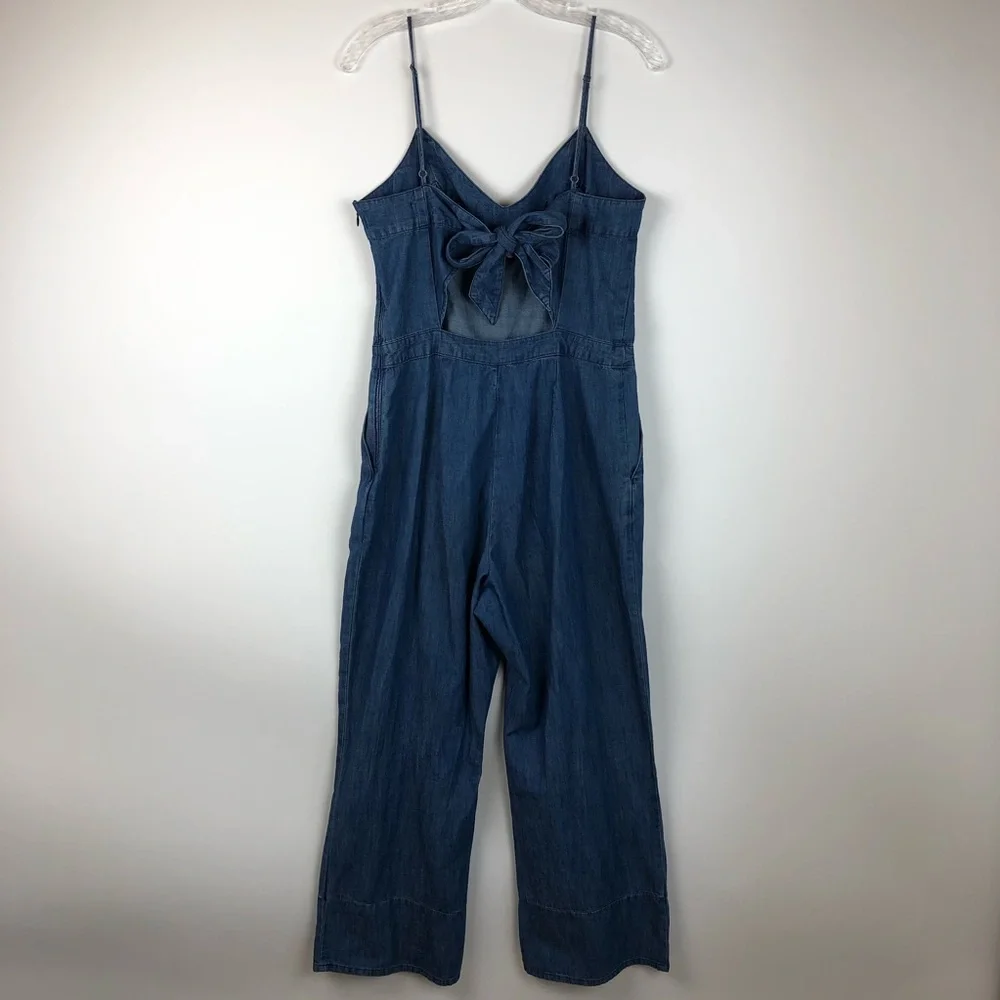 Abercrombie & Fitch Blue Denim Jumpsuit - Picture 2 of 7
